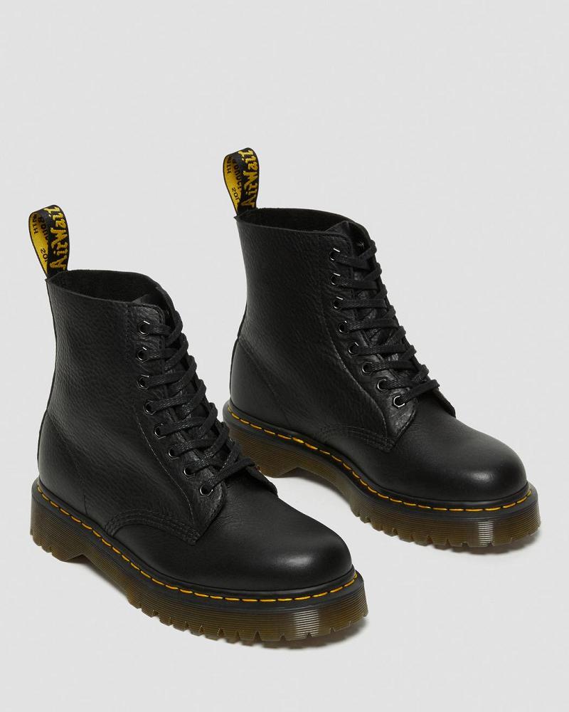 Black Men's Dr Martens 1460 Pascal Bex Leather Lace Up Boots | CA 524OKI